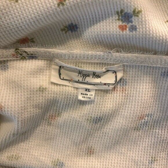 Hippie Rose Juniors' Size XL Waffle-Knit Cropped Ivory Baby T-Shirt NWOT