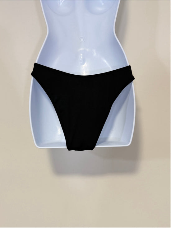 COTTON ON Women's Small Black Refined High-Side Brazilian Bikini Bottoms NWT