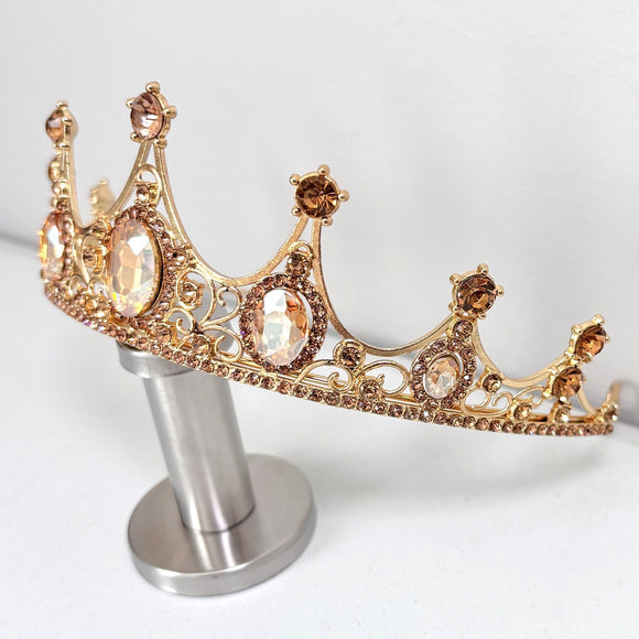 Crystal Water Drop Gold Spire Tiara / Crown - Bridal, Party & Prom - NWT