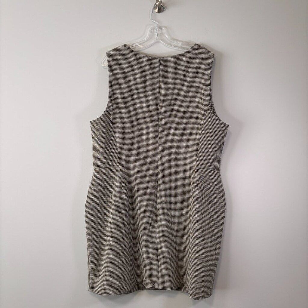 On 34th Plus Size 20W White and Black Houndstooth Double-Weave Sheath Dress NWOT