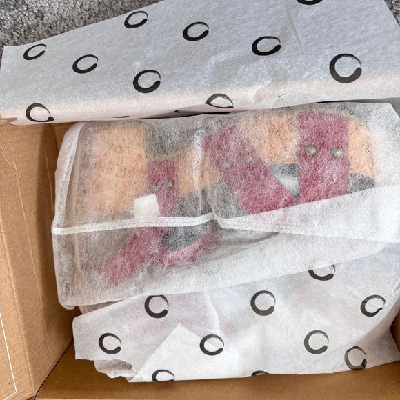 Journee Collection Women's Size 8 & 8.5 Red Cork Block Heel Valentina Shoes NIB