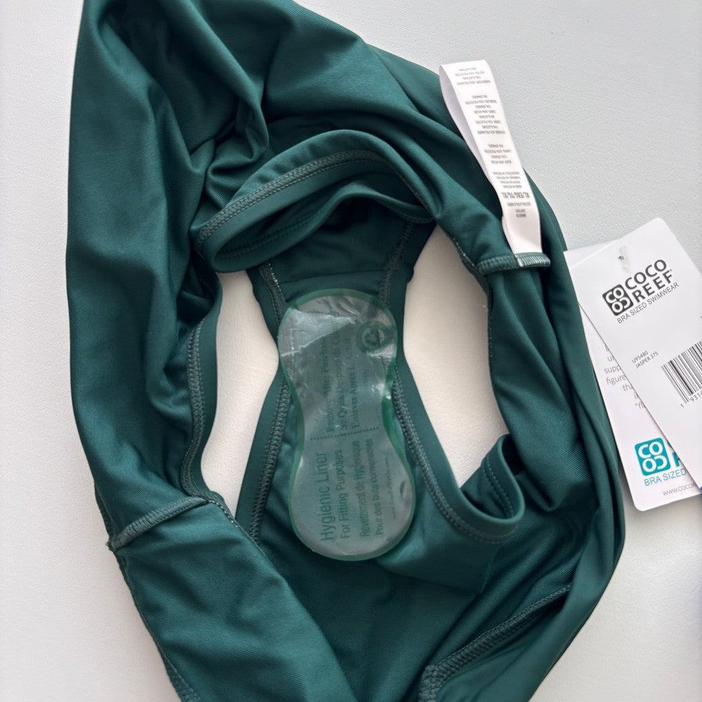 Coco Reef Women's Extra Large Forest Green V-Waist Crossover Bikini Bottoms NWT