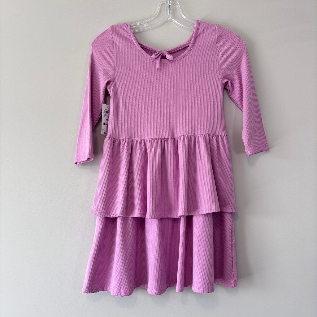 Epic Threads Big Girls Size Medium Purple Ribbed-Knit Tiered Ruffled Dress NWT
