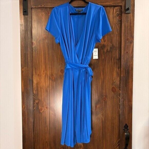 I.N.C. International Concepts Plus Size Blue Side-Tie Wrap Dress NWT
