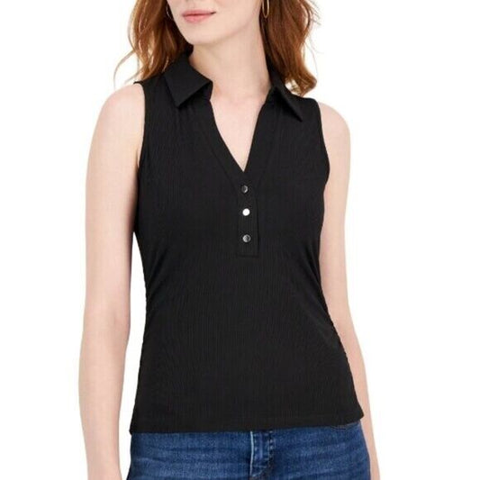 I.N.C. International Concepts Women's Black Ribbed V-Neck Tank Top NWT