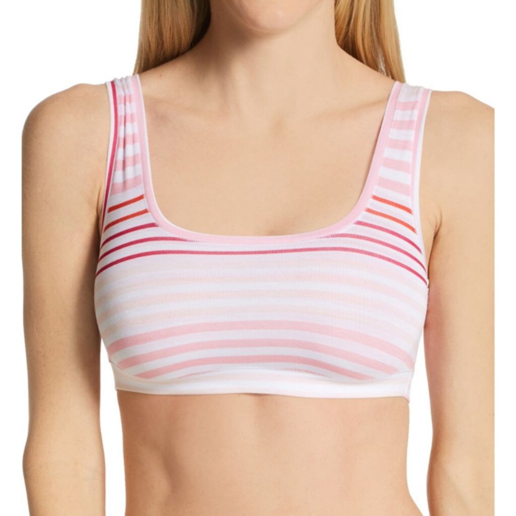 DKNY Women's Designer Pink & White Bralette / Sports Bar NWT