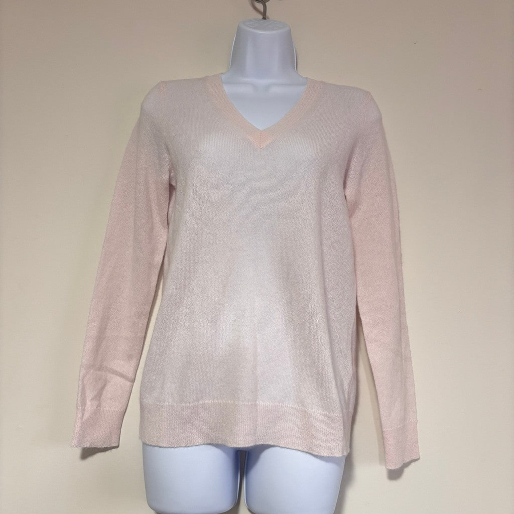 Charter Club 100% Cashmere Size XS V-Neck Sweater Light Pink NWT