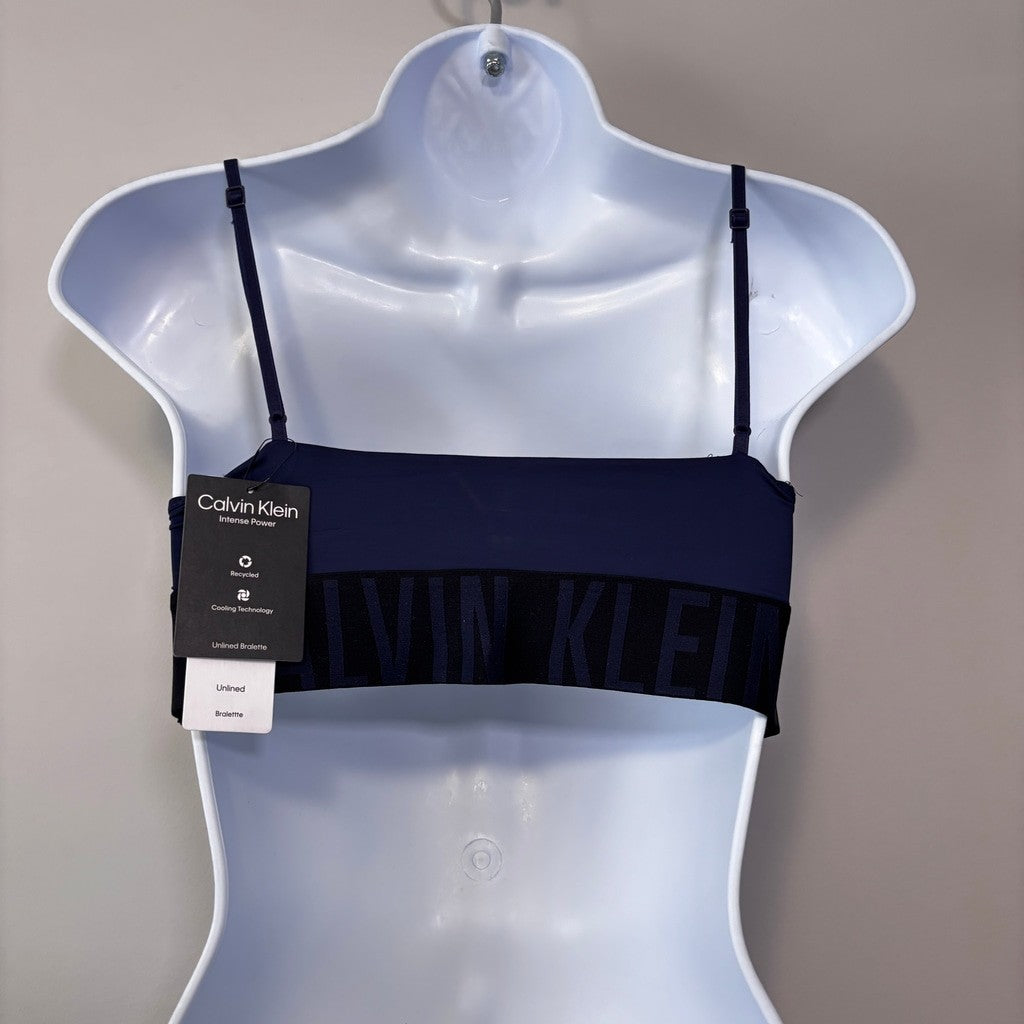 Calvin Klein Women's Navy Intense Power Micro Unlined Bralette NWT