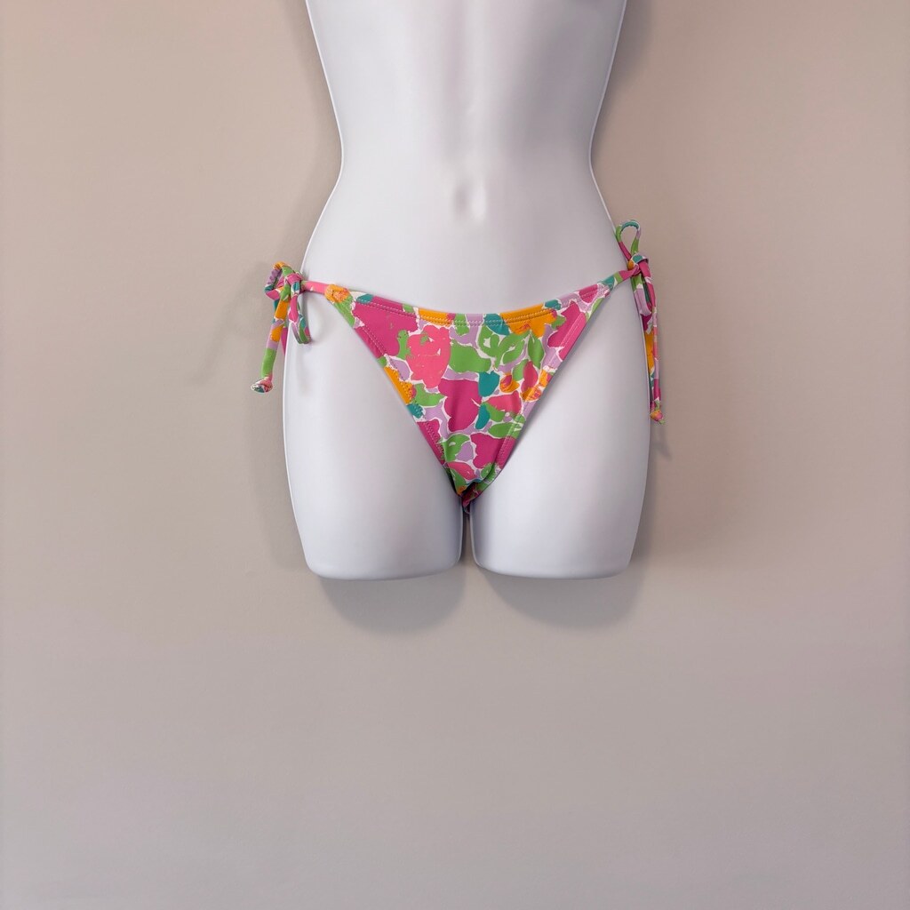 Cotton On Women's Size XS Multicolor Tie Side Brazilian Style Bikini Bottoms NWT