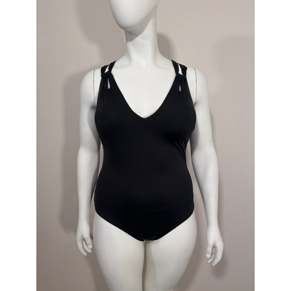 Becca ETC by Rebecca Virtue Plus Size 1X Black One-Piece Swimsuit NWT