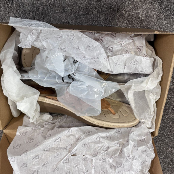 Cliffs by White Mountain Women's 10 Beige Cynthia Flower Sandal NIB