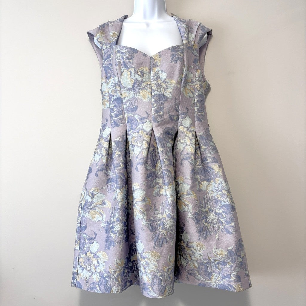 Vince Camuto Women's 14 Floral Retro Style Sweetheart-Neck Fit & Flare Dress NWT