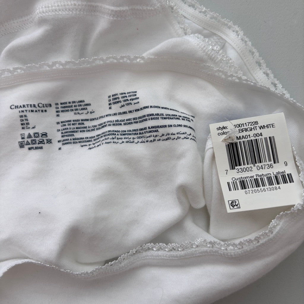 Charter Club Women's Extra Large 100% Cotton 3 Pack of Multi Brief Underwear NWT