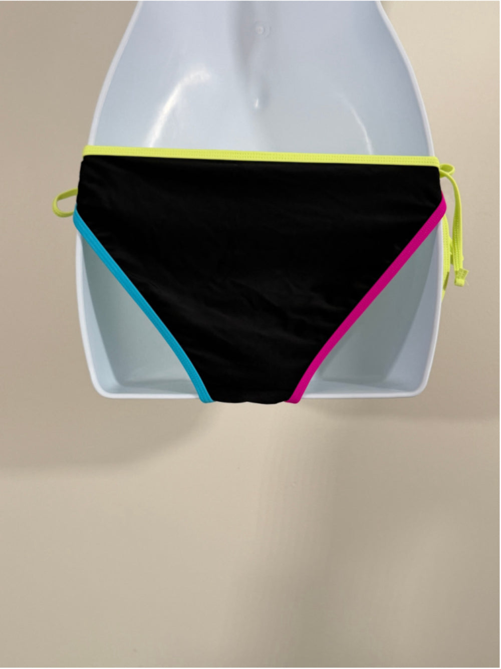 Salt + Cove Size Small Black w/ Neon Side-Tie Hipster Bikini Bottoms NWT