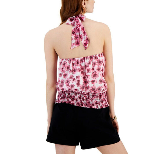 INC International Concepts Women's Large Pink & White Halter Top NWT