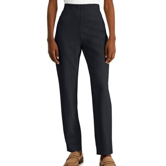 Karen Scott Petite Small Black Comfort Stretchy Pull-On Pants NWT