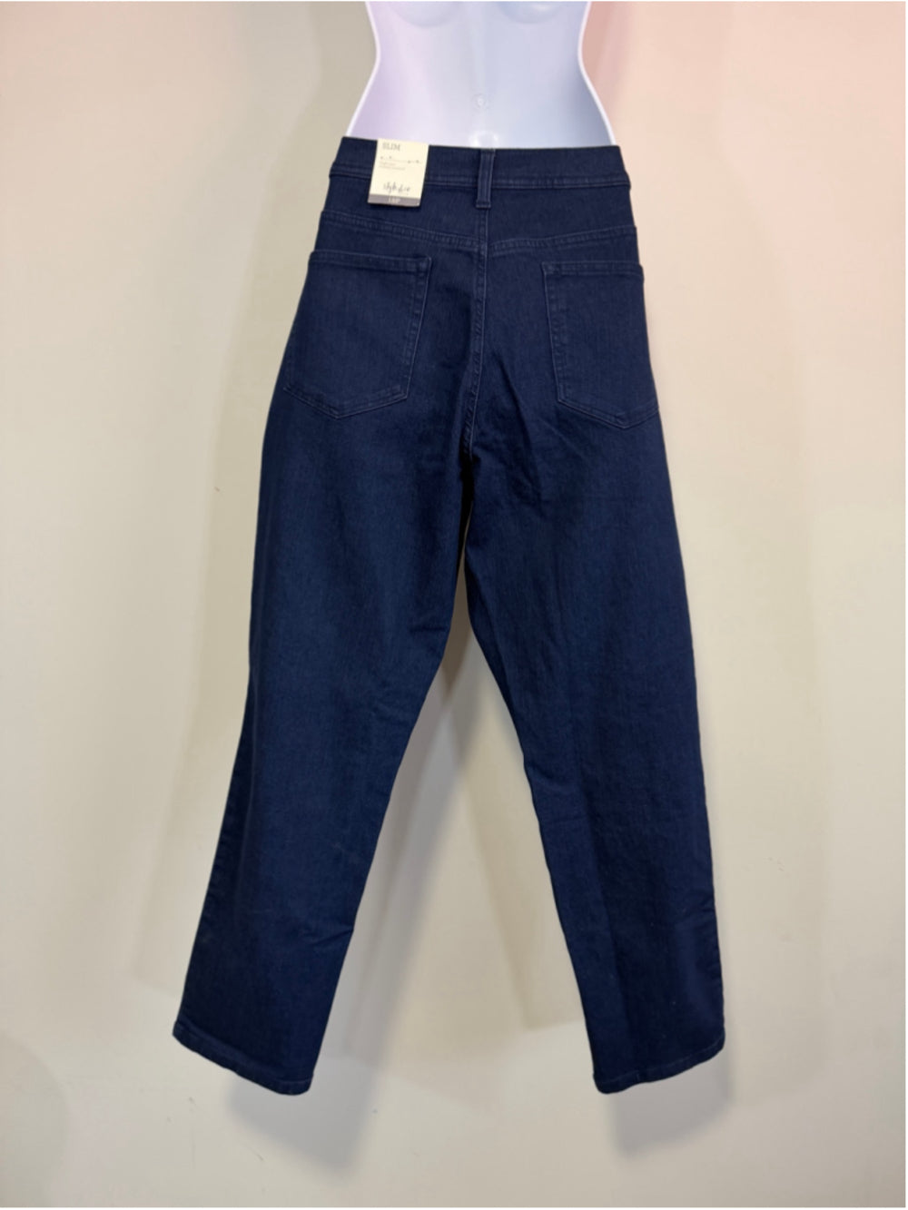 Style & Co 12 Petite Slim Leg Mid-Rise Dark Wash Jeans NWT