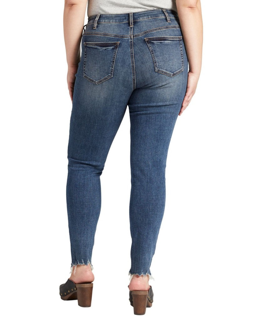 Silver Jeans Co. Plus Size 22W Suki Distressed Skinny Fit Eco Friendly Jeans NWT