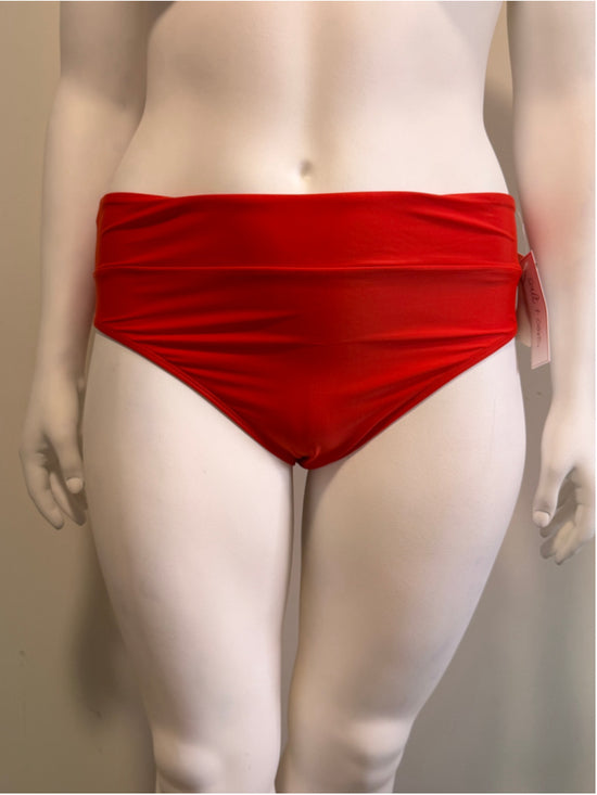Salt + Cove Size Extra Large Red/Orange Red High-Waist Swim Bottoms NWT