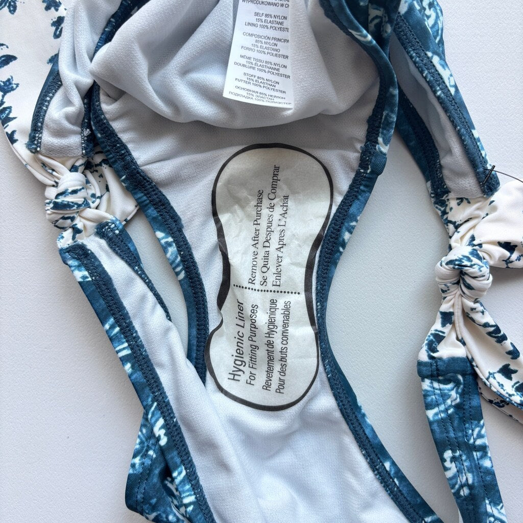 Ralph Lauren Women's Size 4 Blue Side-Tie Hipster Bikini Bottoms NWT