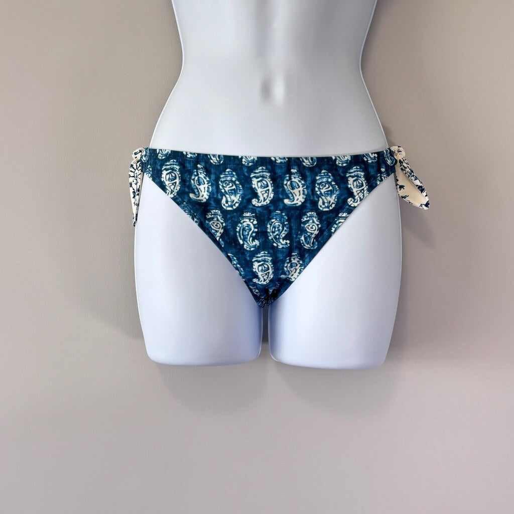 Ralph Lauren Women's Size 4 Blue Side-Tie Hipster Bikini Bottoms NWT