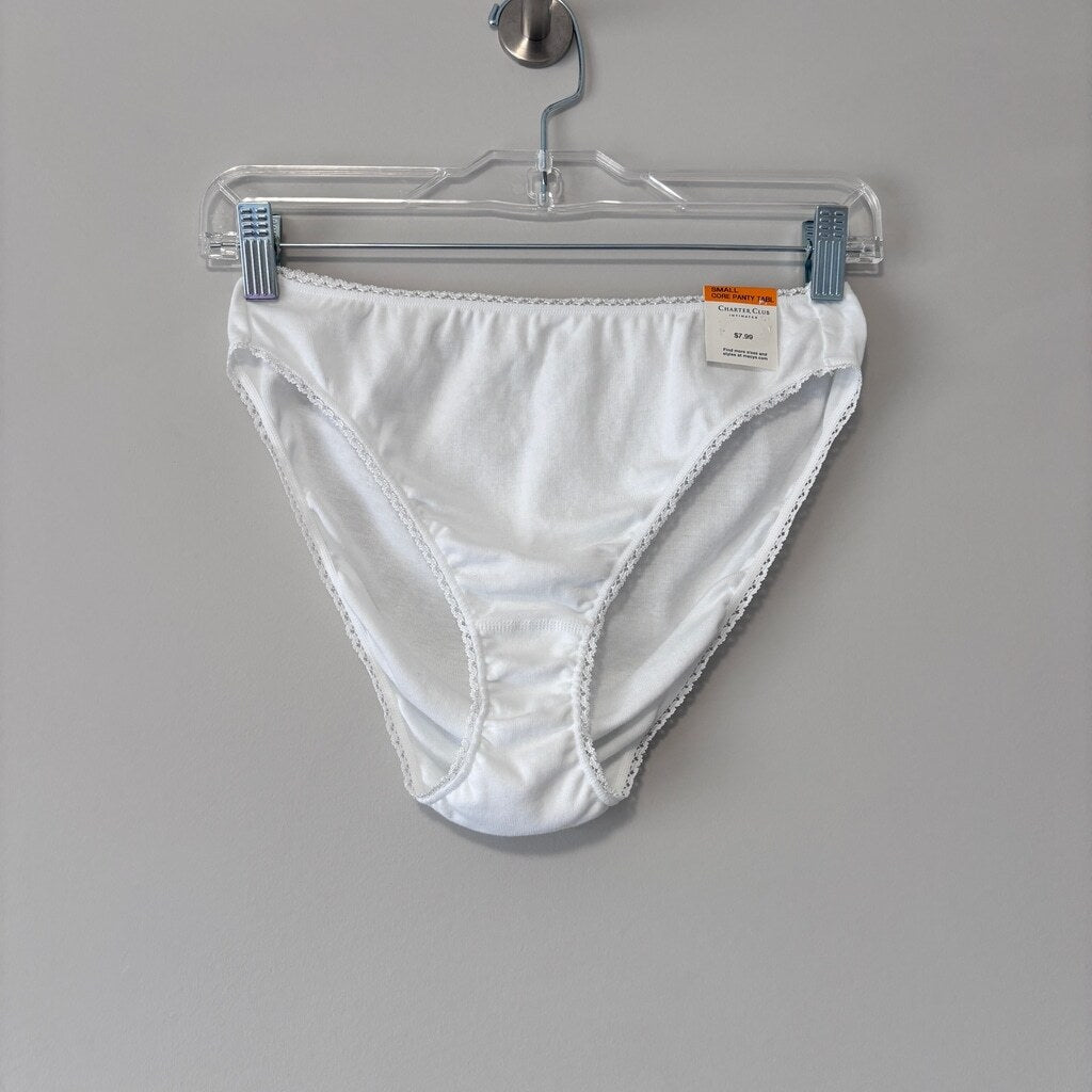 Charter Club Women's Large 100% Cotton 3 Pack of White Brief Underwear NWT L20
