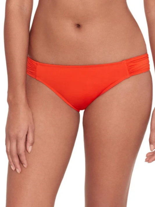 Ralph Lauren Women's Size 10 Orange Shirred Side Tab Hipster Swim Bottoms NWT