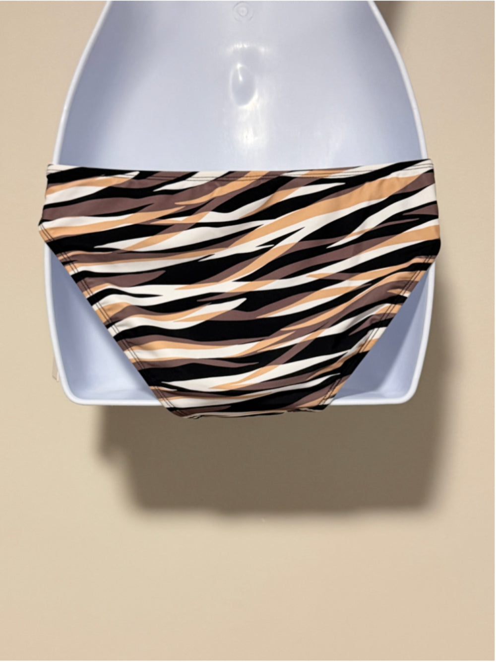 Salt + Cove Size Medium Brown, Black & White Striped Hipster Bikini Bottoms NWT