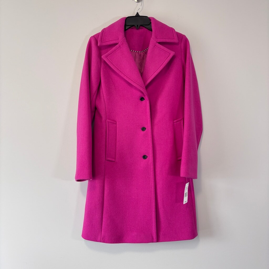 Kate Spade Women's XS Wool Marker Pink Single-Breasted Coat NWT but Damaged