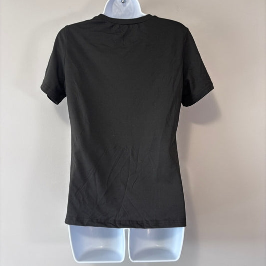 SHEIN Women's Medium Black Graphic Short Sleeve Tee Shirt "Dreaming" Print NIB