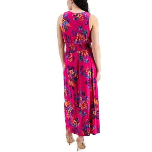I.N.C. International Concepts Petite Small Pink Floral Printed Maxi Dress NWT