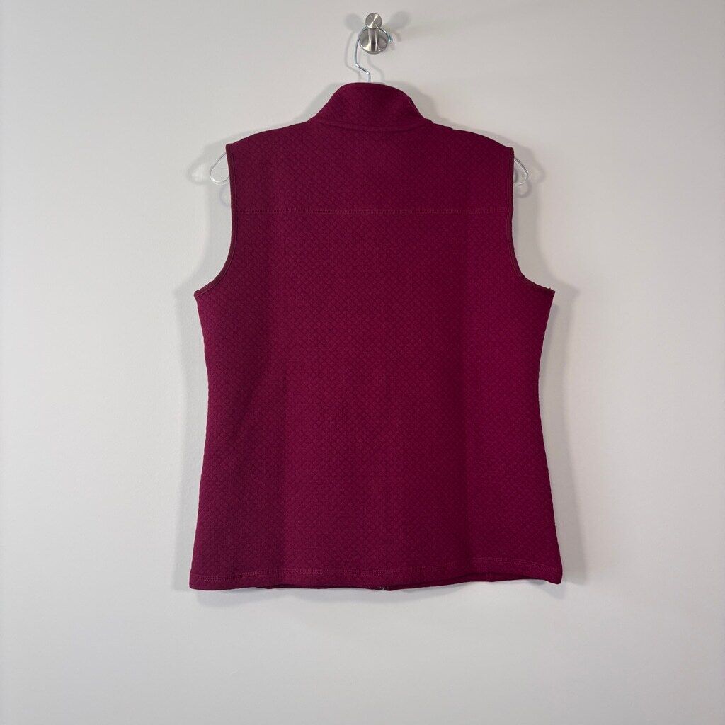 Karen Scott Women's Small Burgundy Colored Quilted Fleece Vest NWT