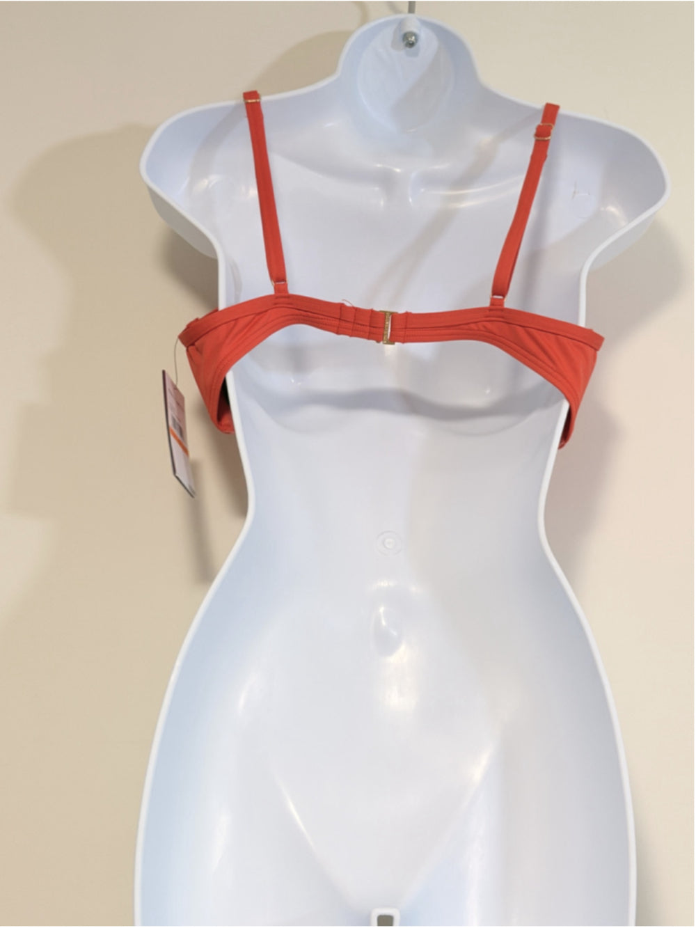 Vince Camuto Size Small Orange Draped Adjustable-Strap Designer Bikini Top NWT