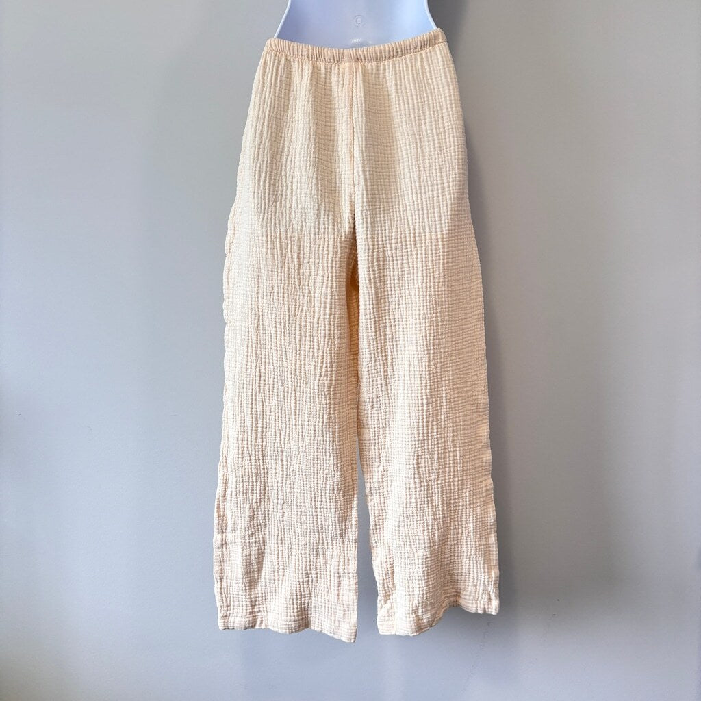 SHEIN Women's Medium Leisure Relaxed Fit Elastic Waist Cotton Crepe Pants NIB