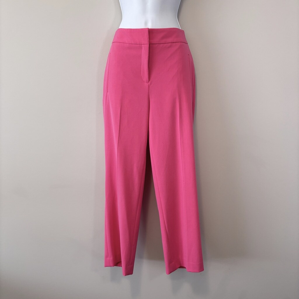 Bar III Women's Size 4 Hot Pink Bi-Stretch Straight-Leg Ankle Dress Pants NWT