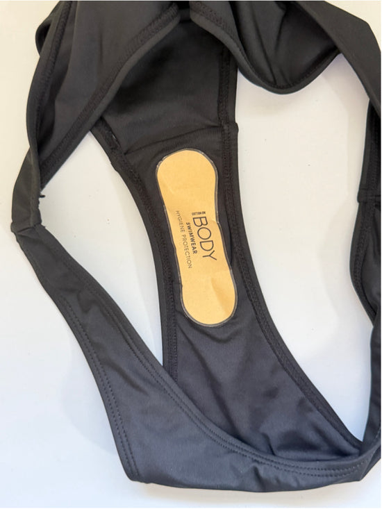 COTTON ON Women's Small Black Refined High-Side Brazilian Bikini Bottoms NWT