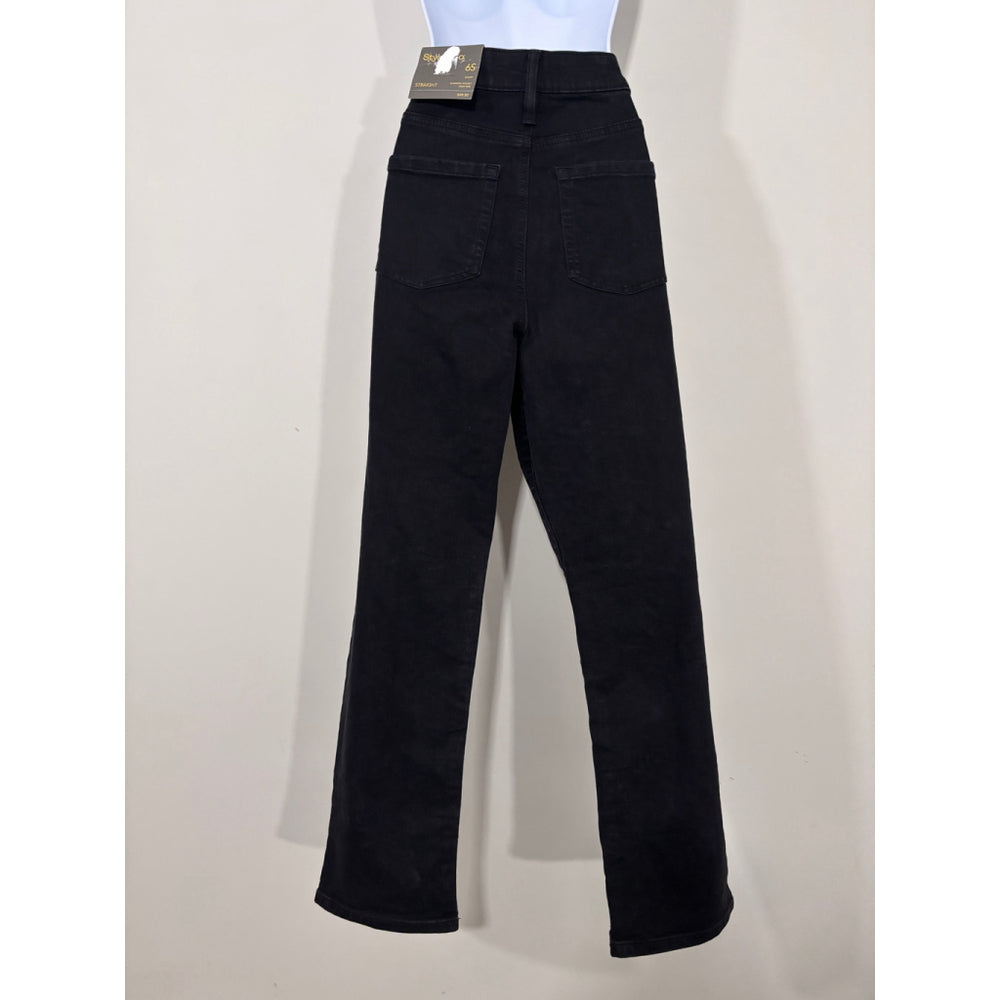Style & Co Women's 6 Black High-Rise Straight-Leg Jeans NWT