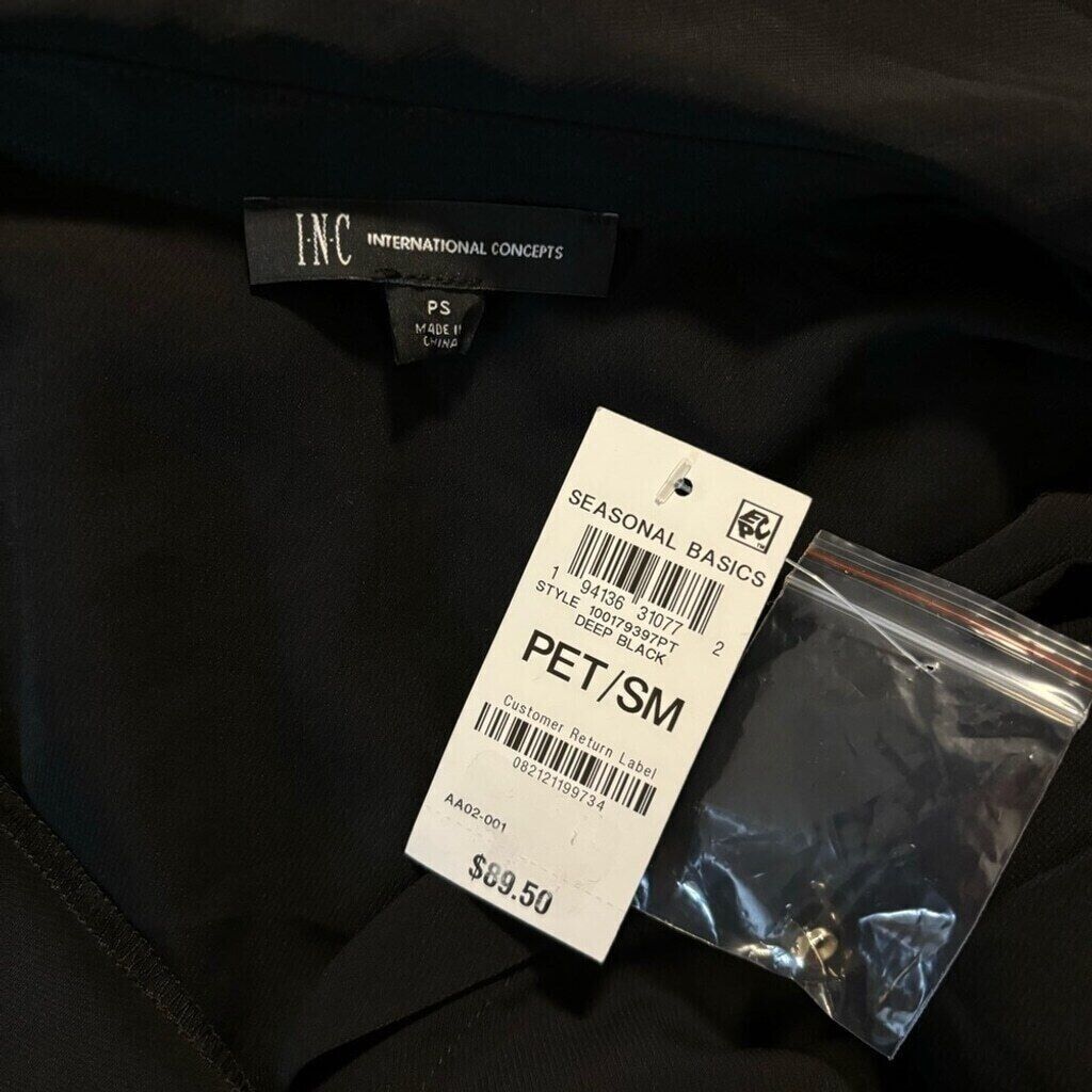 INC International Concepts Long Sleeve Collared Waist Tie Dress NWT