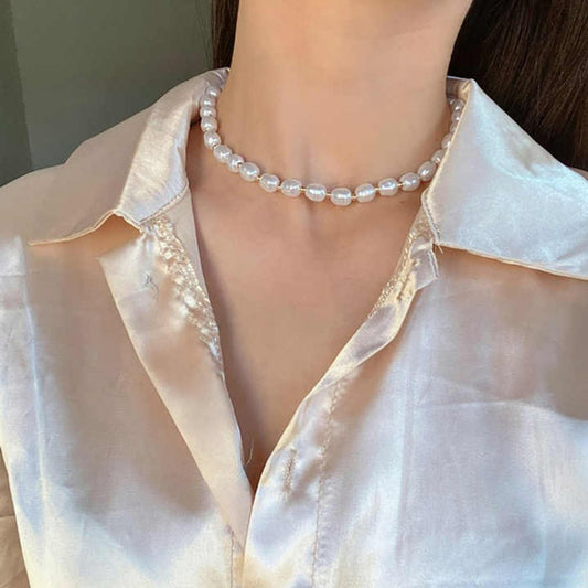 Grand Faux Pearl Choker Necklace Women’s Jewelry Accessory NWT