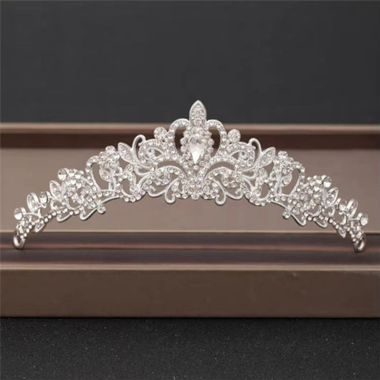 Crystal Silver Crown for Women - Rhinestone Queen Tiara for Wedding / Party NWT