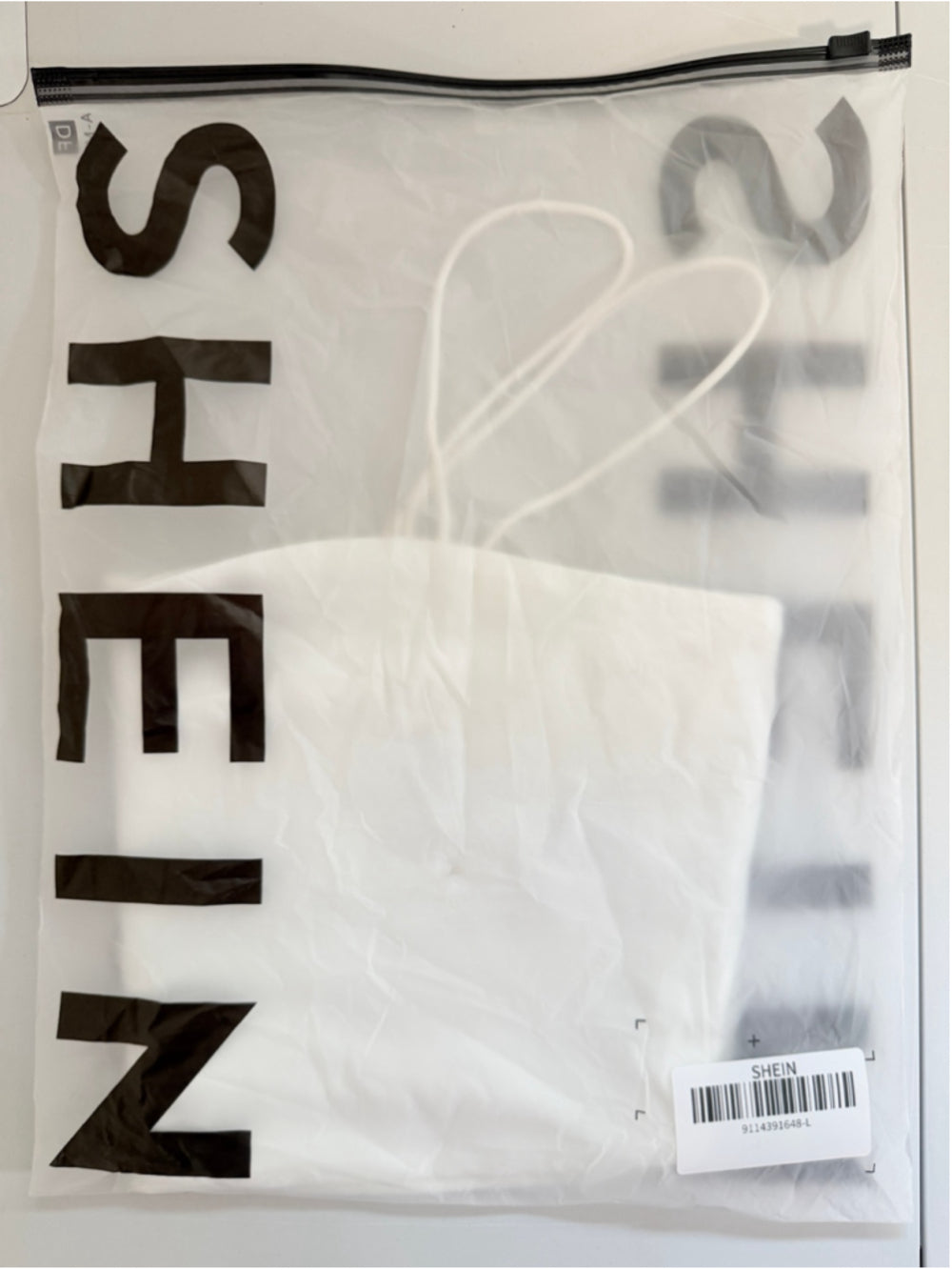 SHEIN Size Large Off-White Cropped Cami Tank Top NWT