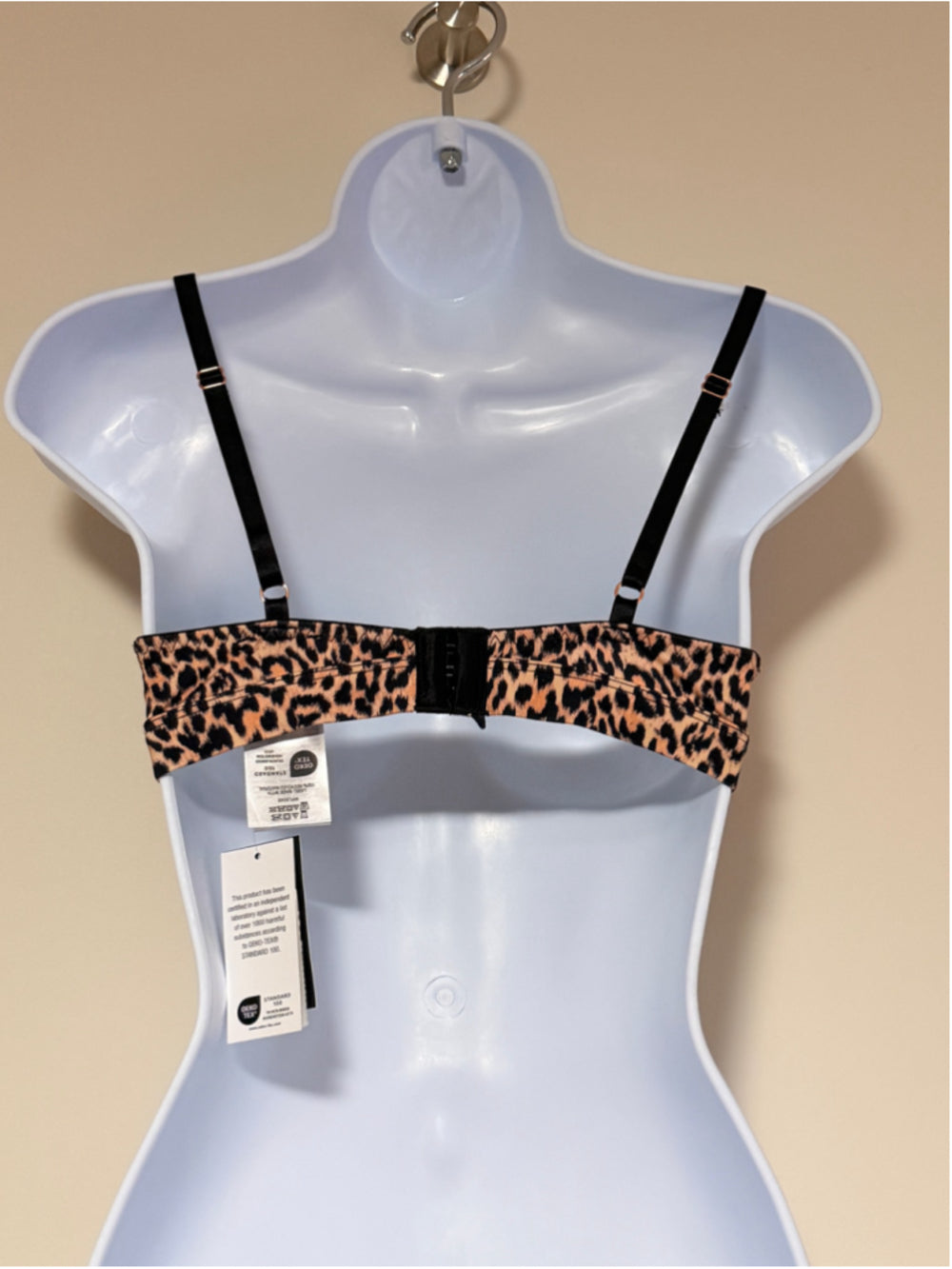INC International Concepts Size Small Cheetah-Print Satin Bralette NWT