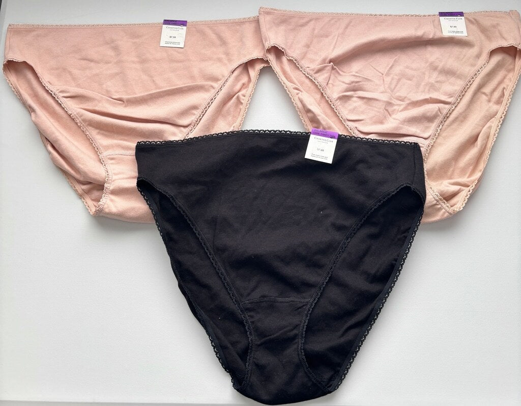 Charter Club Women's Size XXL 100% Cotton 3 Mix Pack of Brief Underwear NWT L11