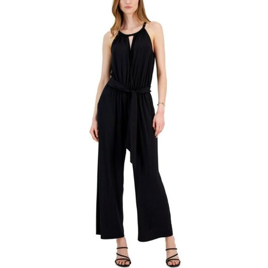 JPR Studio Women's Size Large Black Stretchy Tie-Waist Halter Jumpsuit NWT
