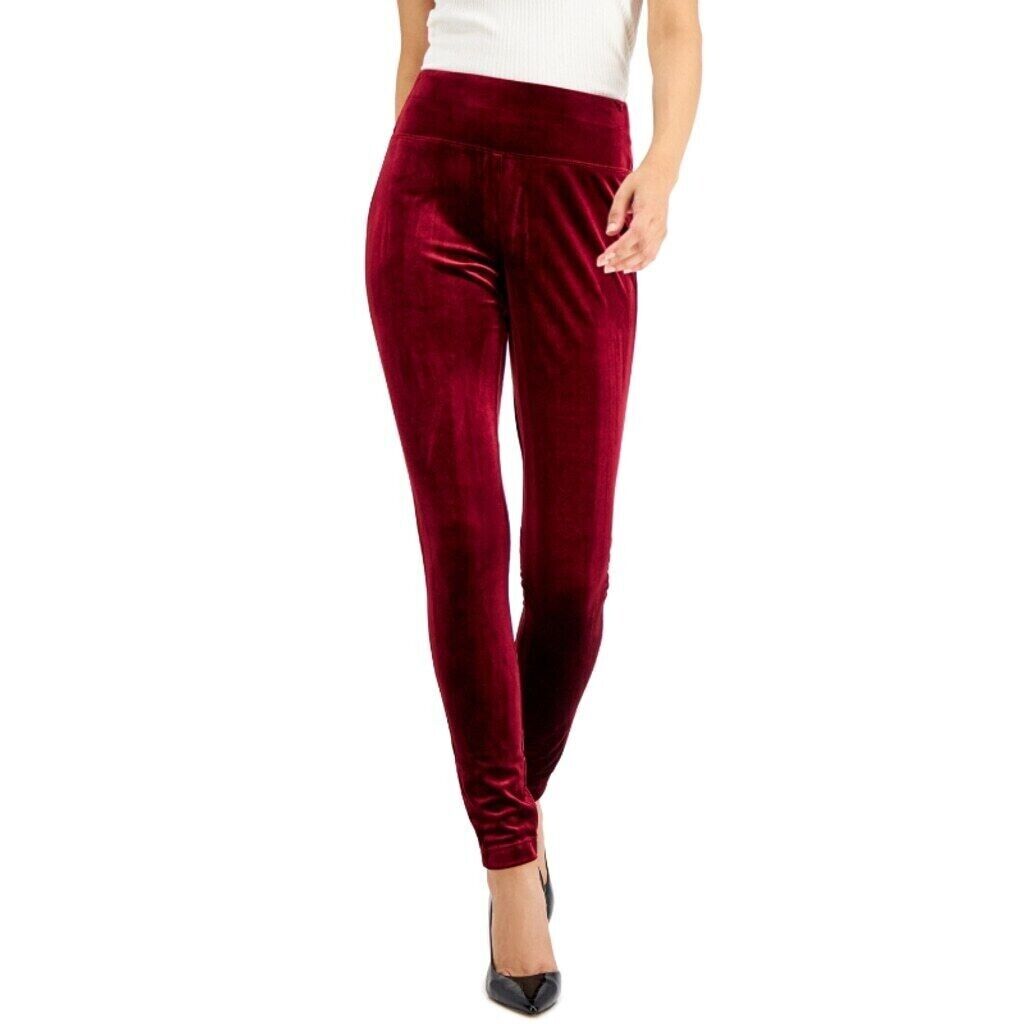 I.N.C. International Concepts Burgundy Velvet Skinny Pants NWT.