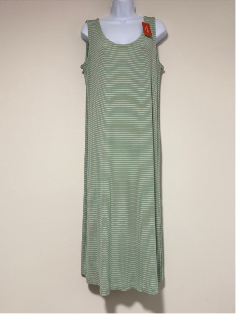 State of Day Women's Medium Green Ribbed Modal Blend Tank Nightgown NWT