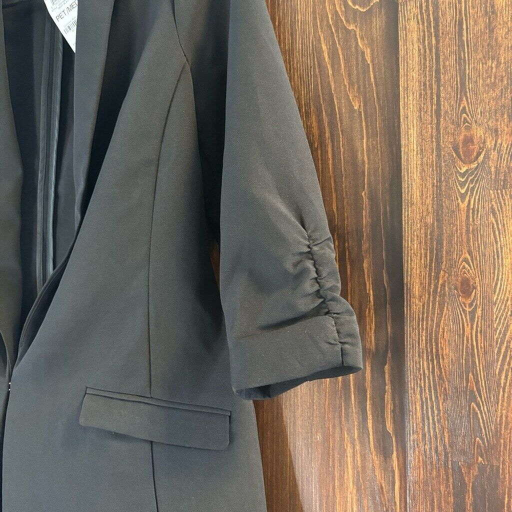 I.N.C. International Concepts Black XL Petite 3/4 Sleeve Menswear Blazer NWT