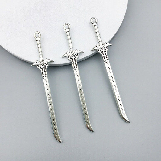 Templar Broadsword Alloy Pendant Charm for Jewelry, Accessories & Crafts NWT