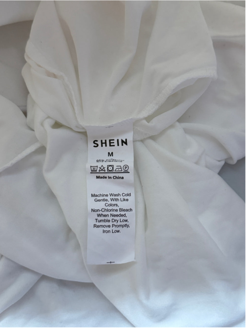 Shein Women's Medium White and Cherry Graphic Short Sleeve T-Shirt NWT