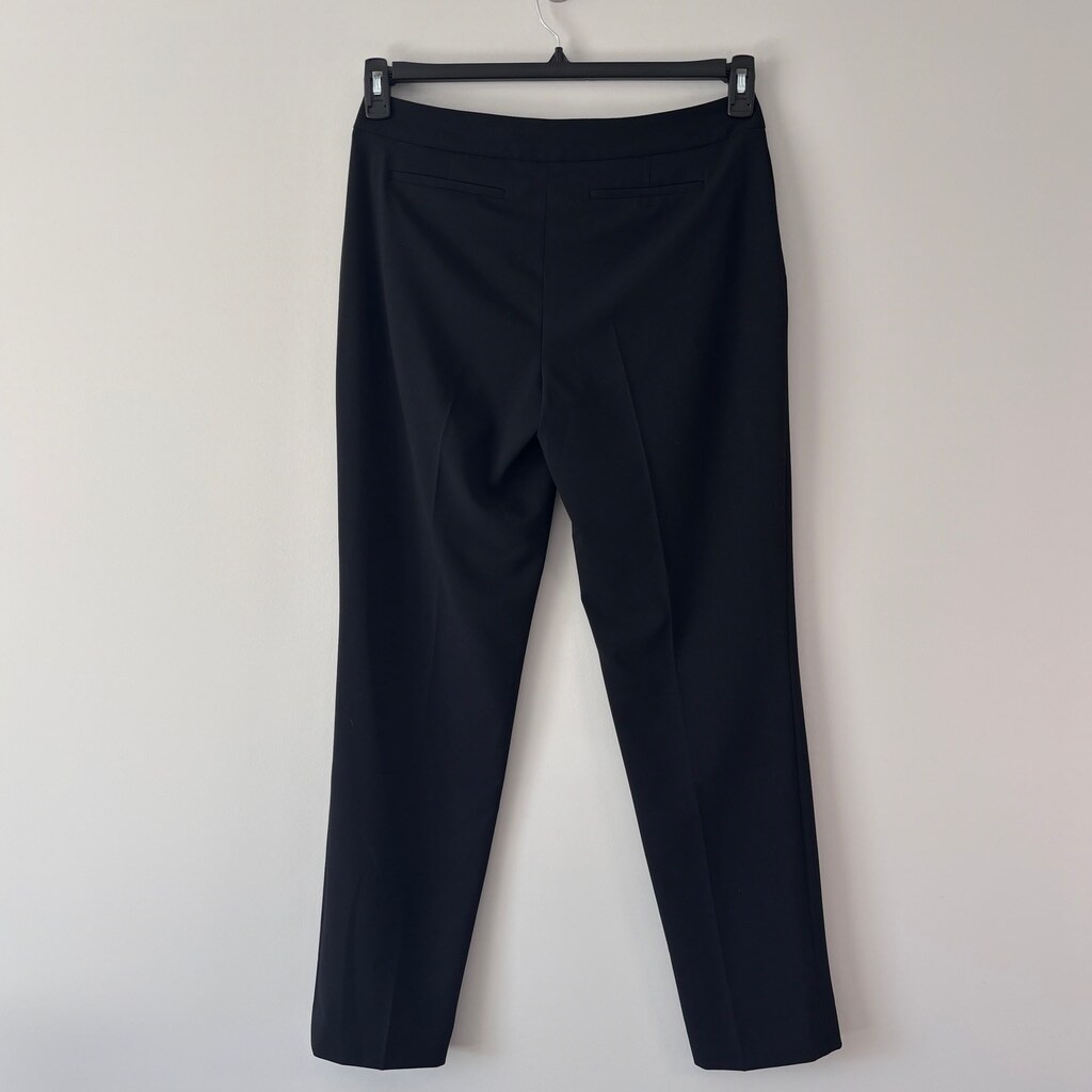 Bar III Women's Size 8 Straight-Leg Black Crepe Dress Pants NWT